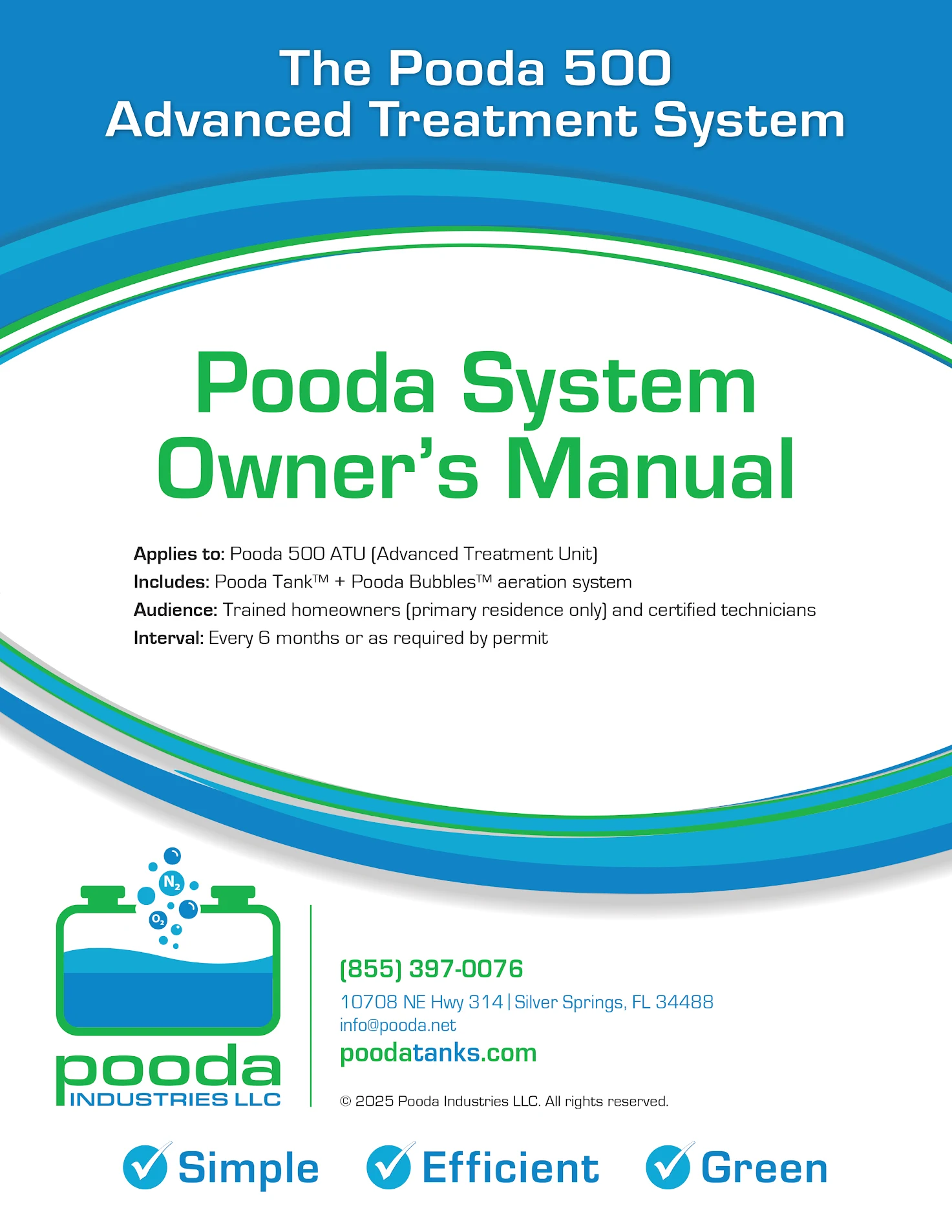 Pooda System Owner's Manual